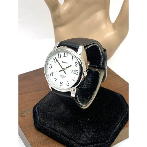 Timex Men's Watch TW2V05400 Quartz Indiglo White Dial Black Leather Band… - Picture 14 of 14